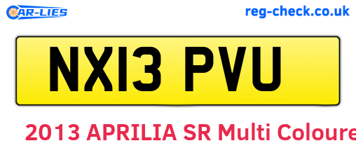 NX13PVU are the vehicle registration plates.
