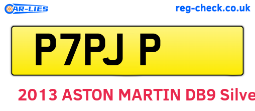 P7PJP are the vehicle registration plates.