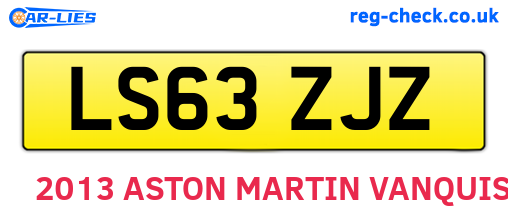 LS63ZJZ are the vehicle registration plates.
