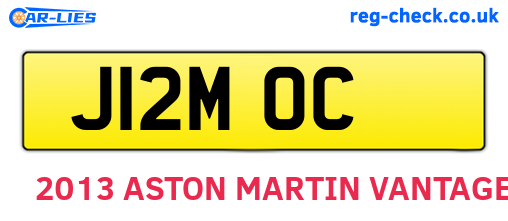 J12MOC are the vehicle registration plates.
