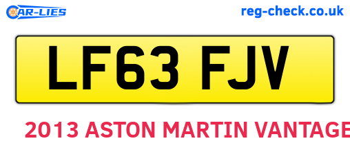 LF63FJV are the vehicle registration plates.