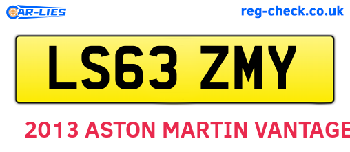 LS63ZMY are the vehicle registration plates.