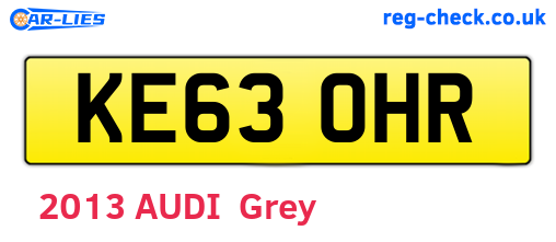 KE63OHR are the vehicle registration plates.