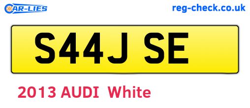 S44JSE are the vehicle registration plates.