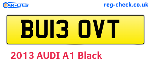 BU13OVT are the vehicle registration plates.