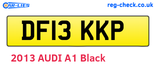 DF13KKP are the vehicle registration plates.