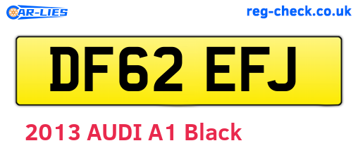 DF62EFJ are the vehicle registration plates.