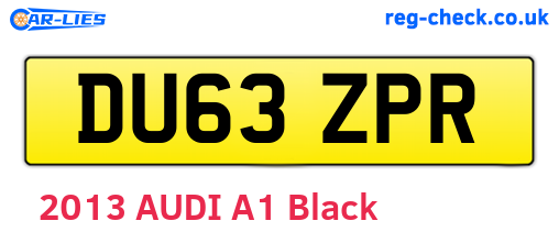 DU63ZPR are the vehicle registration plates.