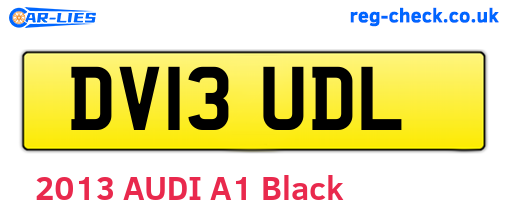 DV13UDL are the vehicle registration plates.