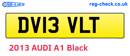 DV13VLT are the vehicle registration plates.