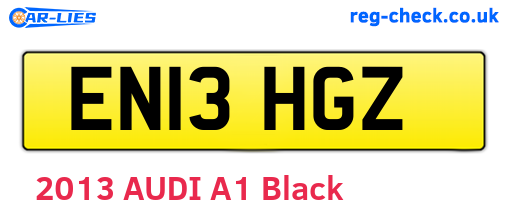 EN13HGZ are the vehicle registration plates.