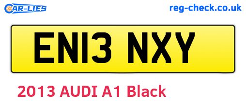 EN13NXY are the vehicle registration plates.