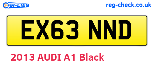 EX63NND are the vehicle registration plates.