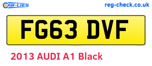 FG63DVF are the vehicle registration plates.