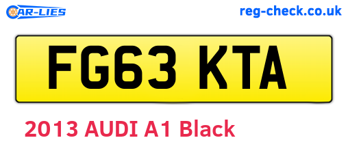 FG63KTA are the vehicle registration plates.