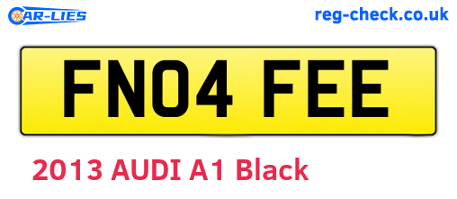 FN04FEE are the vehicle registration plates.