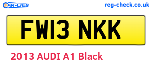 FW13NKK are the vehicle registration plates.