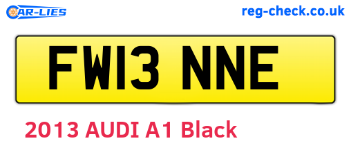 FW13NNE are the vehicle registration plates.