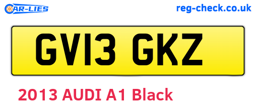 GV13GKZ are the vehicle registration plates.
