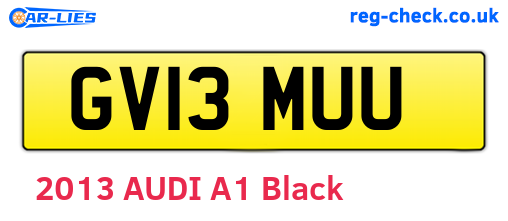 GV13MUU are the vehicle registration plates.