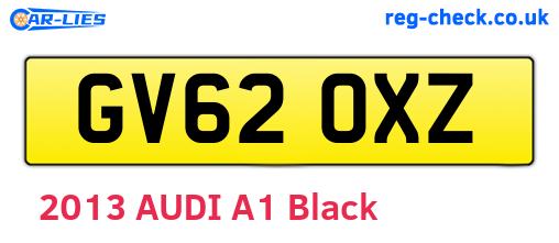 GV62OXZ are the vehicle registration plates.