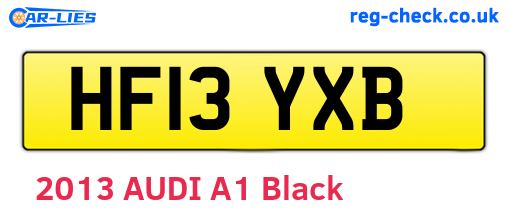 HF13YXB are the vehicle registration plates.