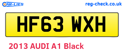 HF63WXH are the vehicle registration plates.