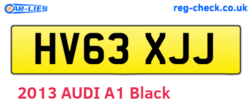 HV63XJJ are the vehicle registration plates.