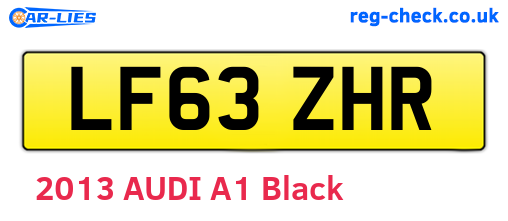 LF63ZHR are the vehicle registration plates.
