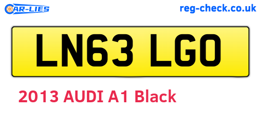 LN63LGO are the vehicle registration plates.