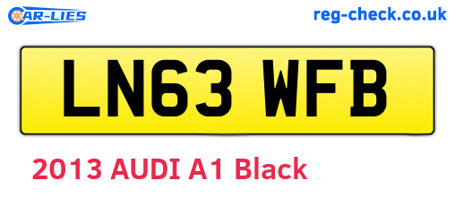LN63WFB are the vehicle registration plates.
