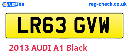 LR63GVW are the vehicle registration plates.