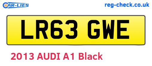 LR63GWE are the vehicle registration plates.