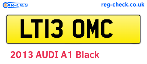 LT13OMC are the vehicle registration plates.