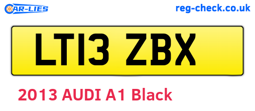 LT13ZBX are the vehicle registration plates.