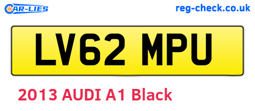 LV62MPU are the vehicle registration plates.