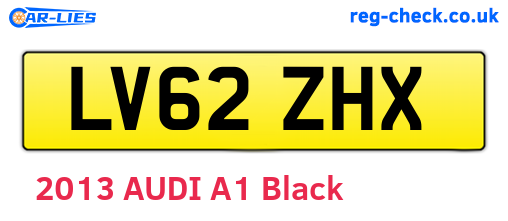 LV62ZHX are the vehicle registration plates.