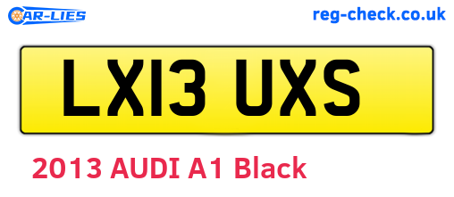 LX13UXS are the vehicle registration plates.