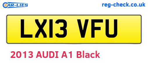 LX13VFU are the vehicle registration plates.