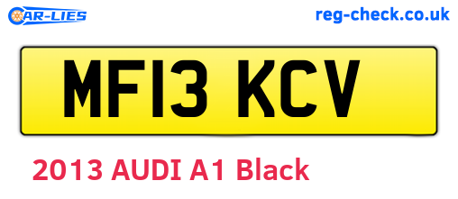 MF13KCV are the vehicle registration plates.