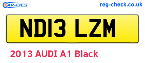 ND13LZM are the vehicle registration plates.