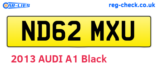 ND62MXU are the vehicle registration plates.