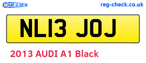 NL13JOJ are the vehicle registration plates.