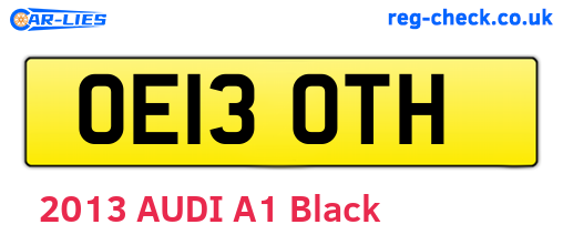 OE13OTH are the vehicle registration plates.