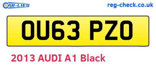 OU63PZO are the vehicle registration plates.