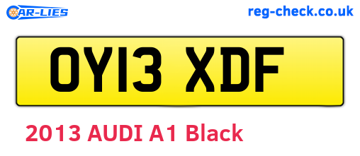 OY13XDF are the vehicle registration plates.