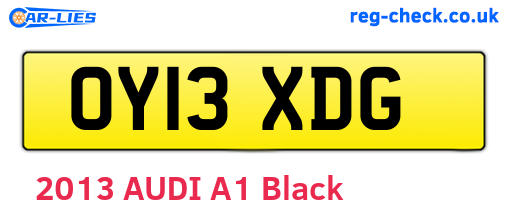 OY13XDG are the vehicle registration plates.