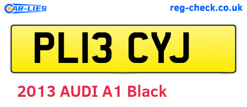 PL13CYJ are the vehicle registration plates.