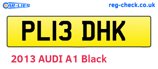 PL13DHK are the vehicle registration plates.