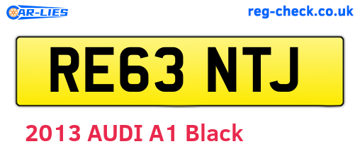 RE63NTJ are the vehicle registration plates.